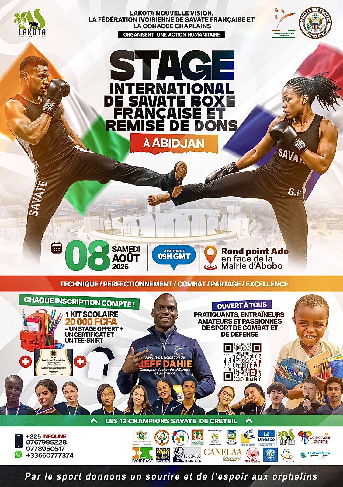 STAGE INTERNATIONAL DE SAVATE BOXE FRANCAISE ET REMISE DE DONS